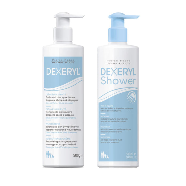 DEXERYL Cleansing Shower Cream 500ml + Emollient Cream 500g